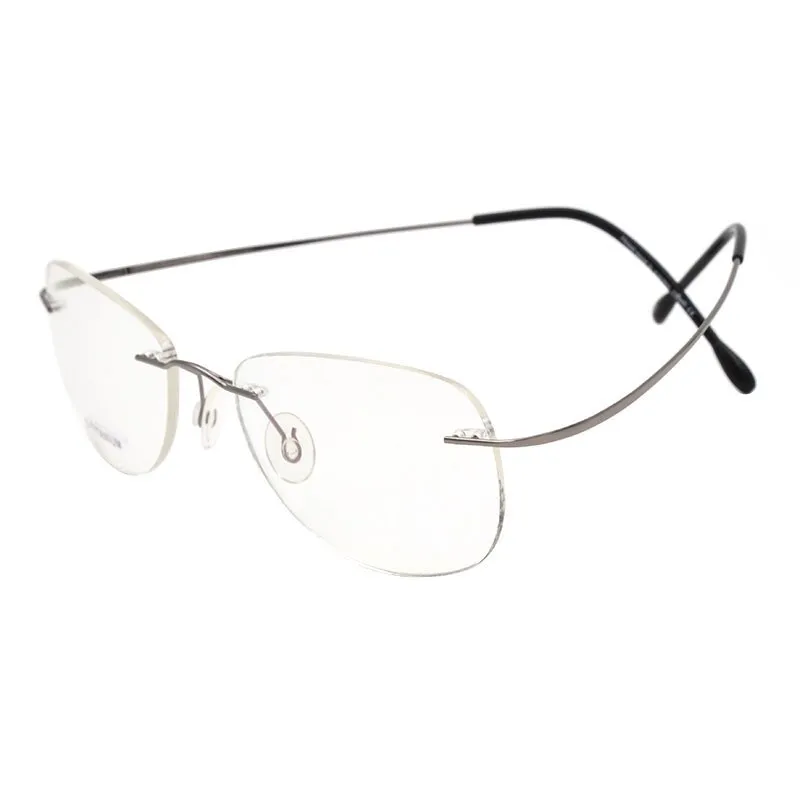 Hotochki Unisex Titanium Memory Alloy Rimless Frame Eyeglasses
