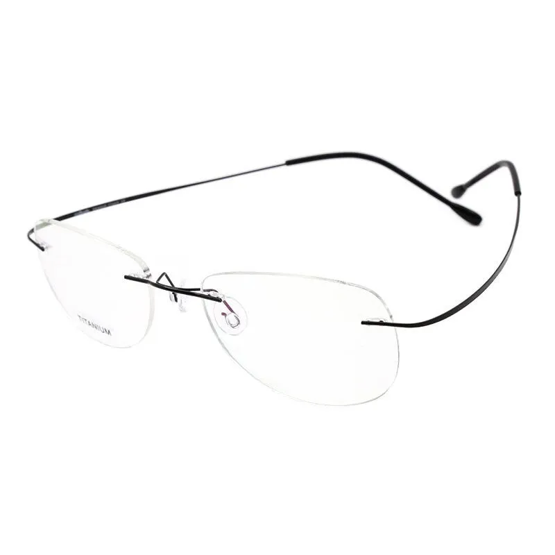 Hotochki Unisex Titanium Memory Alloy Rimless Frame Eyeglasses