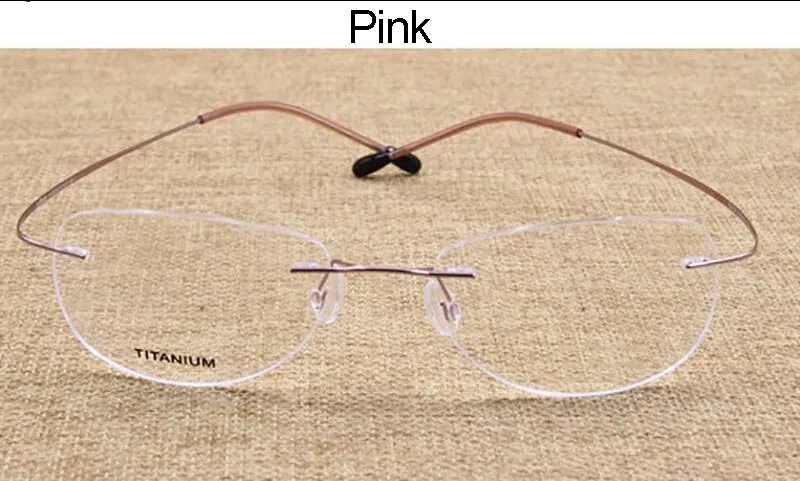 Hotochki Unisex Titanium Memory Alloy Rimless Frame Eyeglasses