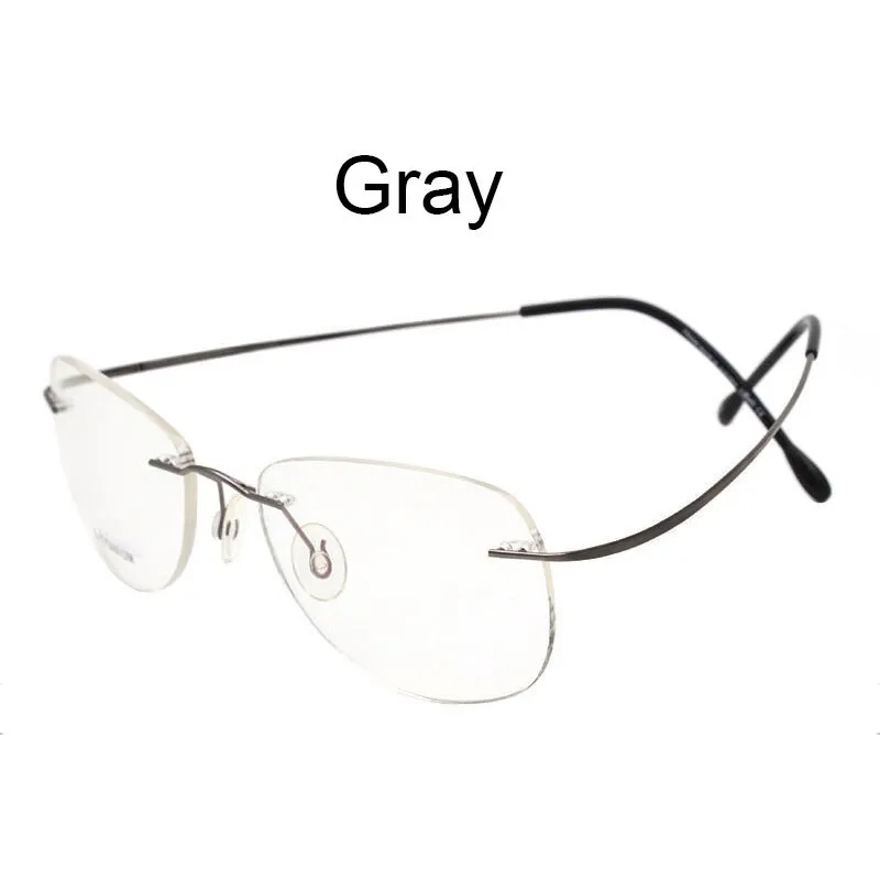Hotochki Unisex Titanium Memory Alloy Rimless Frame Eyeglasses