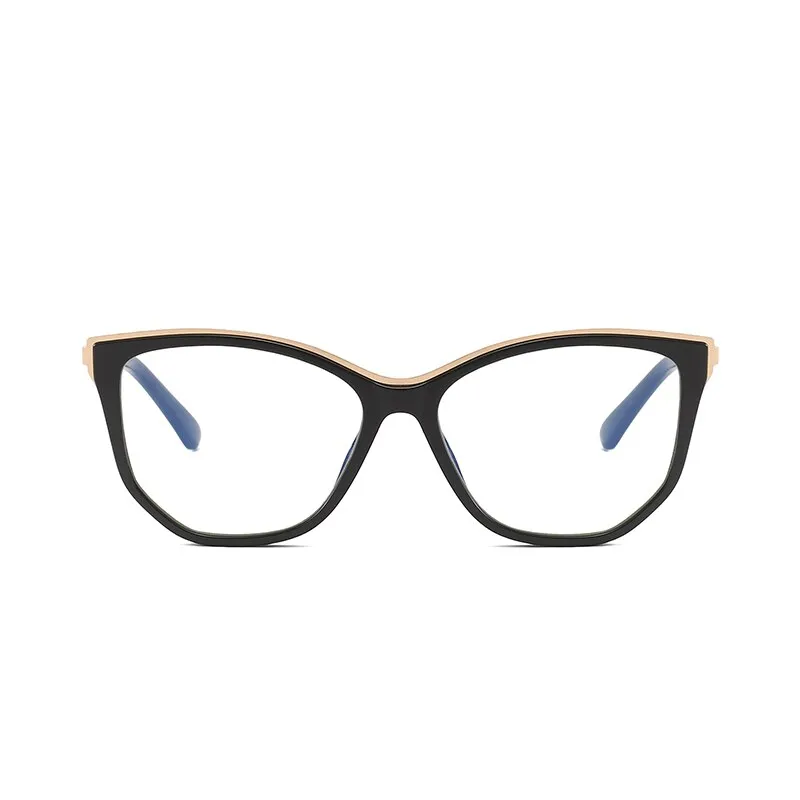 Hotochki Women's Full Rim Cat Eye Alloy Acetate Frame Eyeglasses 2048
