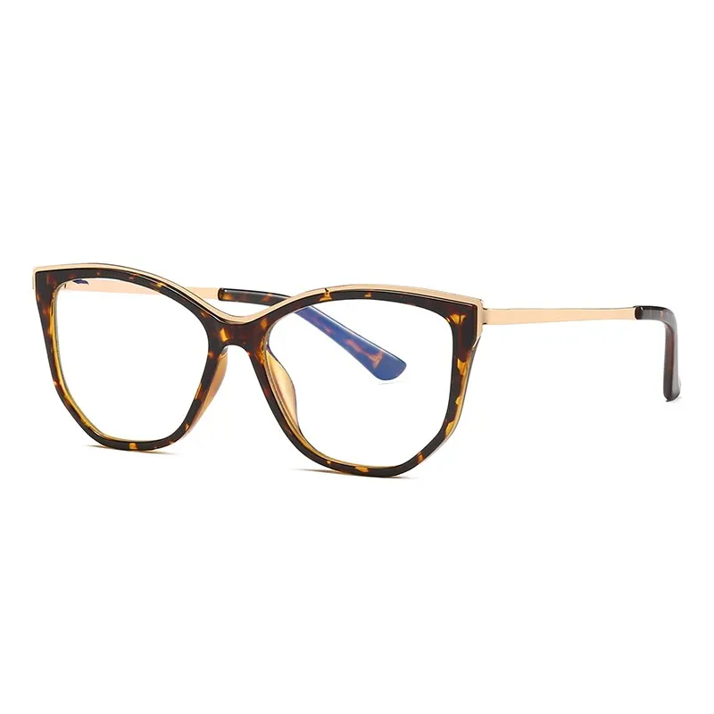 Hotochki Women's Full Rim Cat Eye Alloy Acetate Frame Eyeglasses 2048