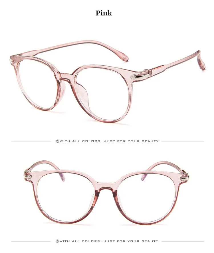 Hotochki Women's Full Rim Transparent Plastic Frame Eyeglasses 15959