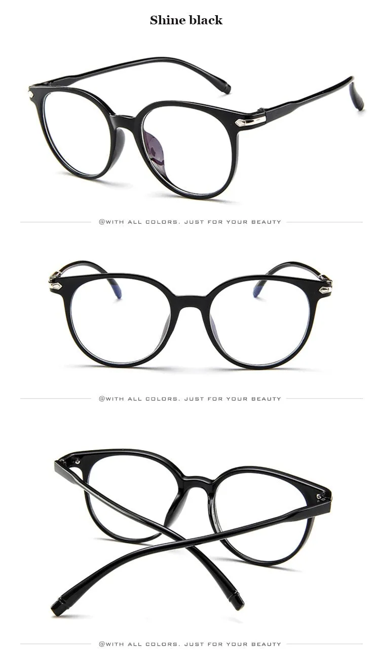 Hotochki Women's Full Rim Transparent Plastic Frame Eyeglasses 15959