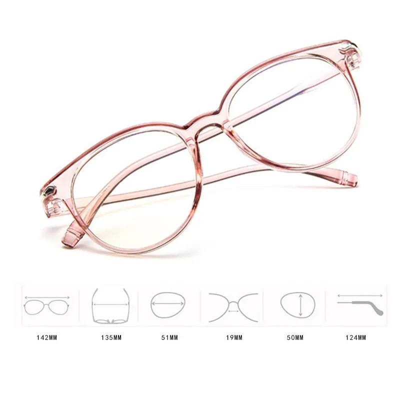 Hotochki Women's Full Rim Transparent Plastic Frame Eyeglasses 15959