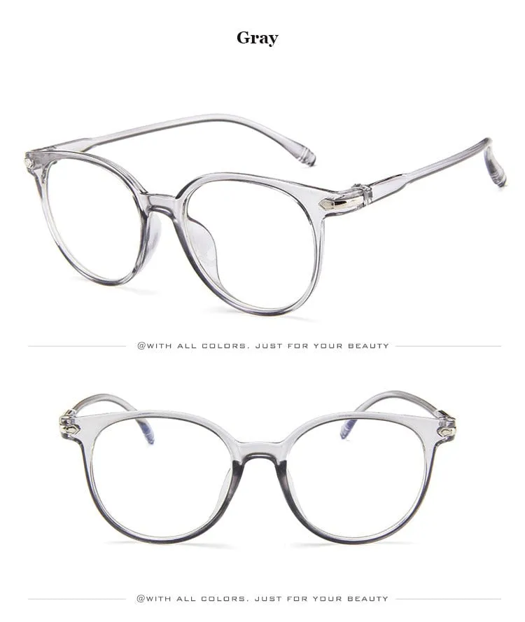Hotochki Women's Full Rim Transparent Plastic Frame Eyeglasses 15959