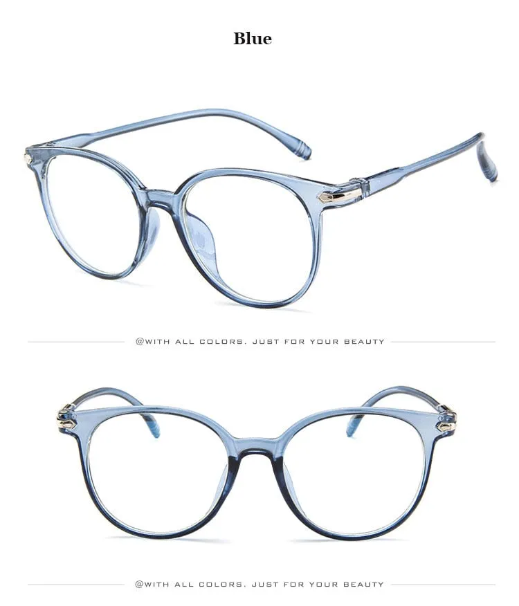 Hotochki Women's Full Rim Transparent Plastic Frame Eyeglasses 15959