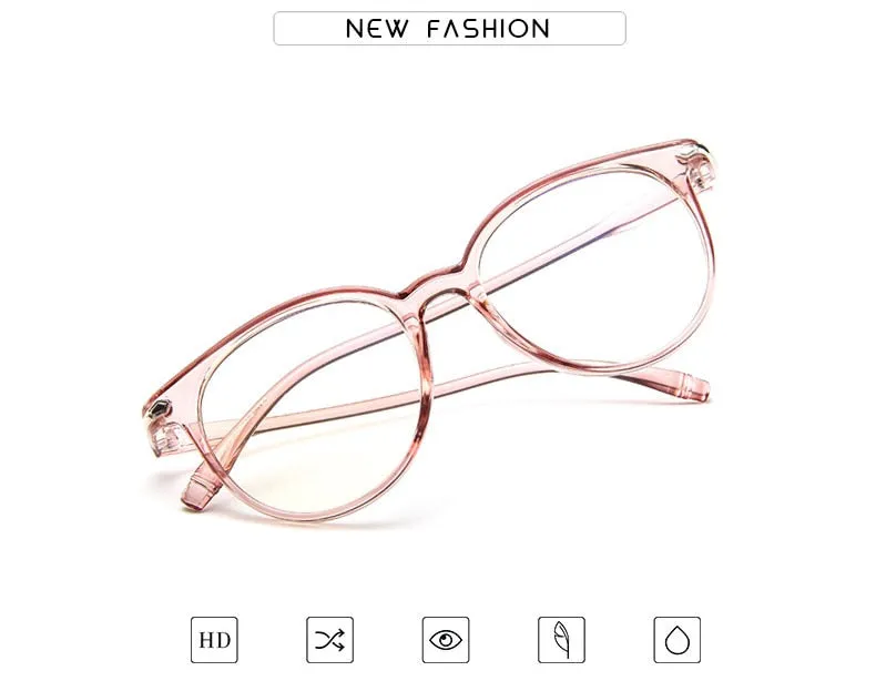 Hotochki Women's Full Rim Transparent Plastic Frame Eyeglasses 15959