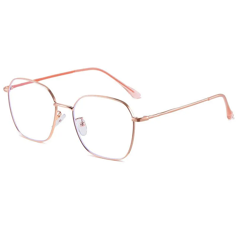 Hotony Unisex Full Rim Alloy Polygonal Frame Eyeglasses Zy9037