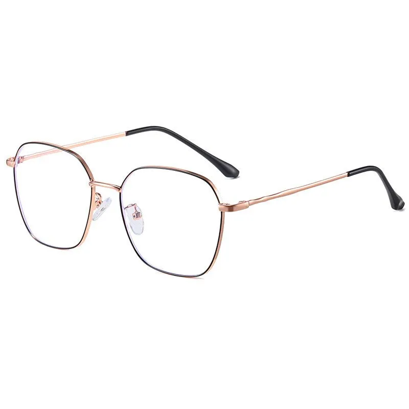 Hotony Unisex Full Rim Alloy Polygonal Frame Eyeglasses Zy9037