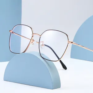 Hotony Unisex Full Rim Alloy Polygonal Frame Eyeglasses Zy9037