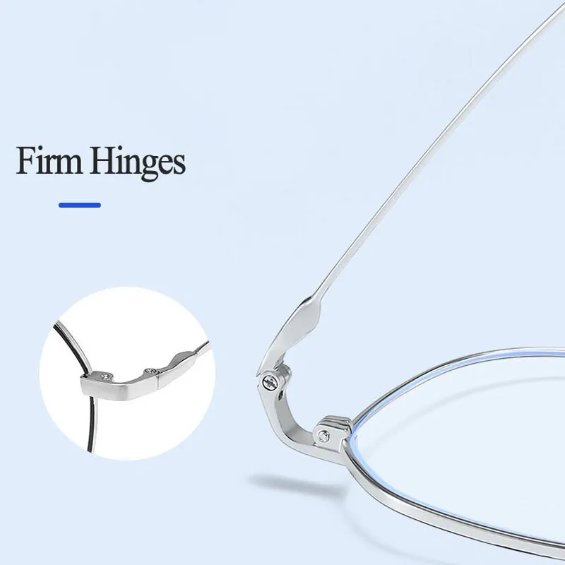 Hotony Unisex Full Rim Alloy Polygonal Frame Eyeglasses Zy9038