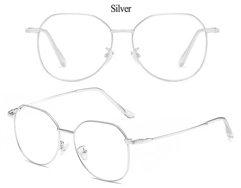 Hotony Unisex Full Rim Alloy Polygonal Frame Eyeglasses Zy9038