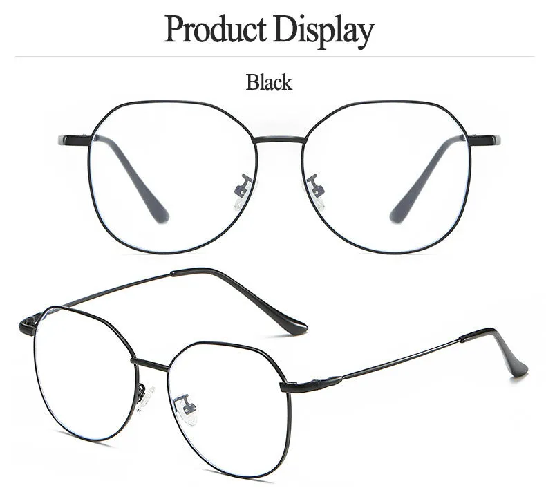 Hotony Unisex Full Rim Alloy Polygonal Frame Eyeglasses Zy9038