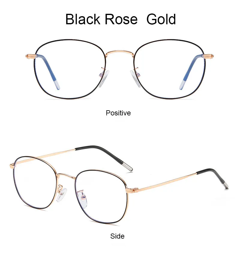 Hotony Unisex Full Rim Alloy Round Frame Eyeglasses 33006