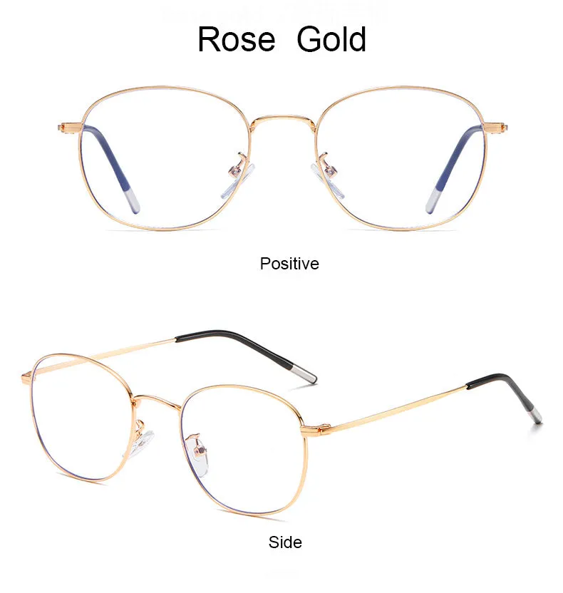 Hotony Unisex Full Rim Alloy Round Frame Eyeglasses 33006