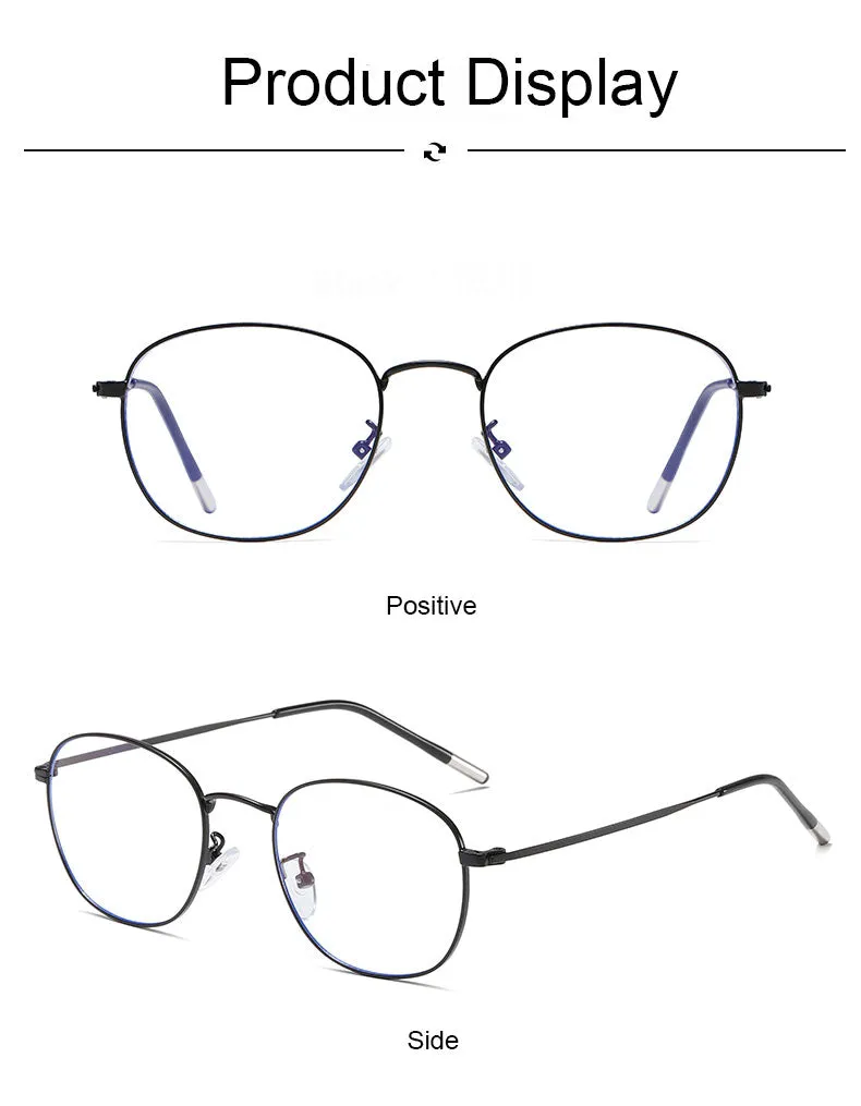 Hotony Unisex Full Rim Alloy Round Frame Eyeglasses 33006