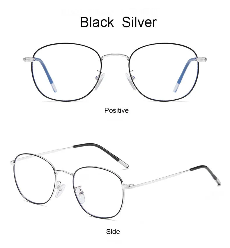 Hotony Unisex Full Rim Alloy Round Frame Eyeglasses 33006