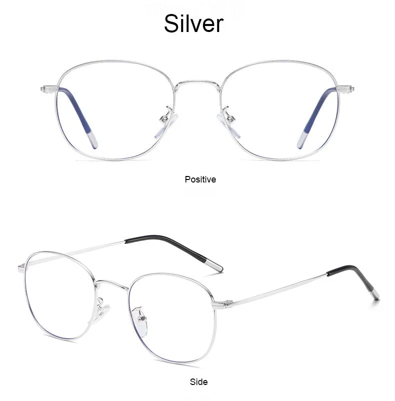 Hotony Unisex Full Rim Alloy Round Frame Eyeglasses 33006