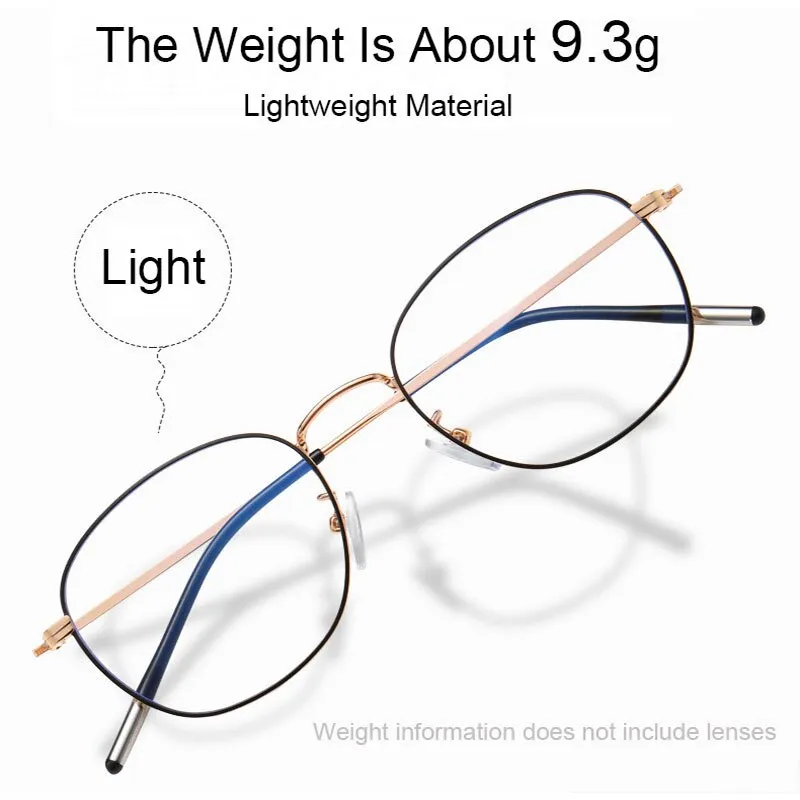 Hotony Unisex Full Rim Alloy Round Frame Eyeglasses 33006