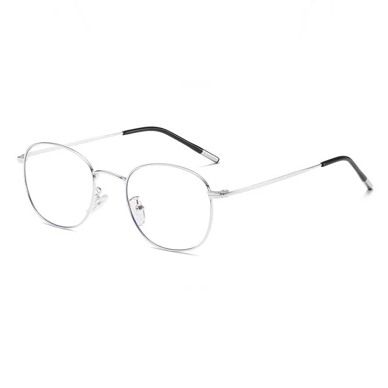 Hotony Unisex Full Rim Alloy Round Frame Eyeglasses 33006