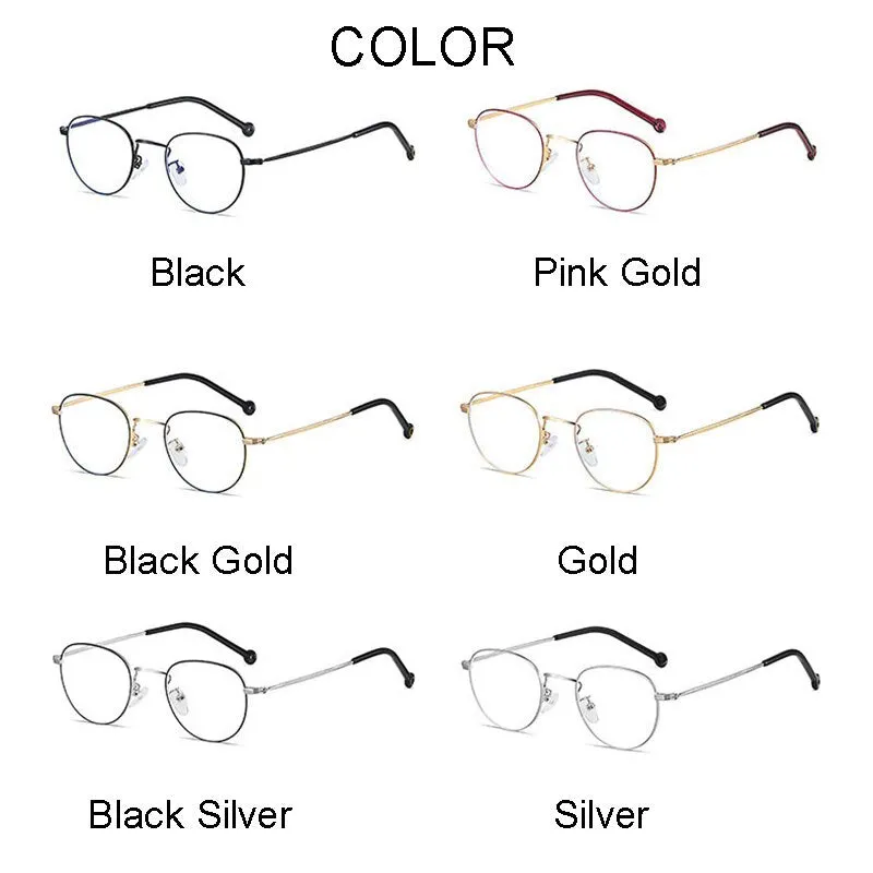 Hotony Unisex Full Rim Alloy Round Frame Eyeglasses 9957