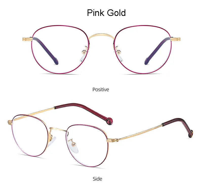Hotony Unisex Full Rim Alloy Round Frame Eyeglasses 9957