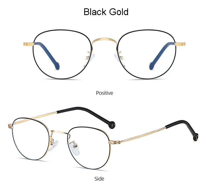 Hotony Unisex Full Rim Alloy Round Frame Eyeglasses 9957
