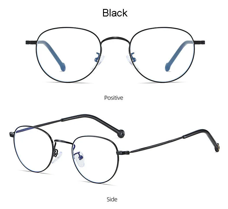 Hotony Unisex Full Rim Alloy Round Frame Eyeglasses 9957