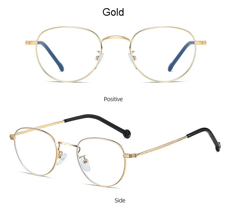 Hotony Unisex Full Rim Alloy Round Frame Eyeglasses 9957