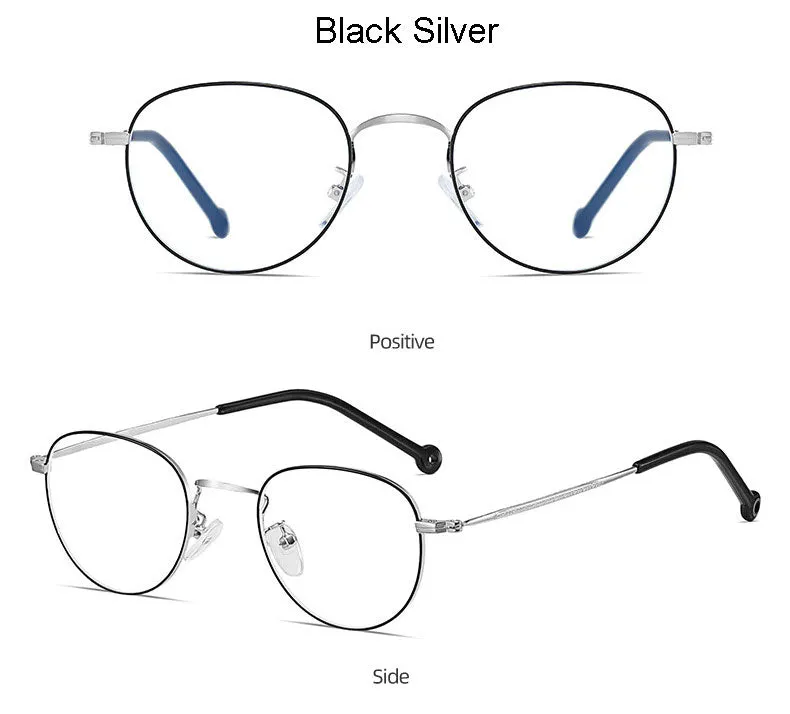 Hotony Unisex Full Rim Alloy Round Frame Eyeglasses 9957