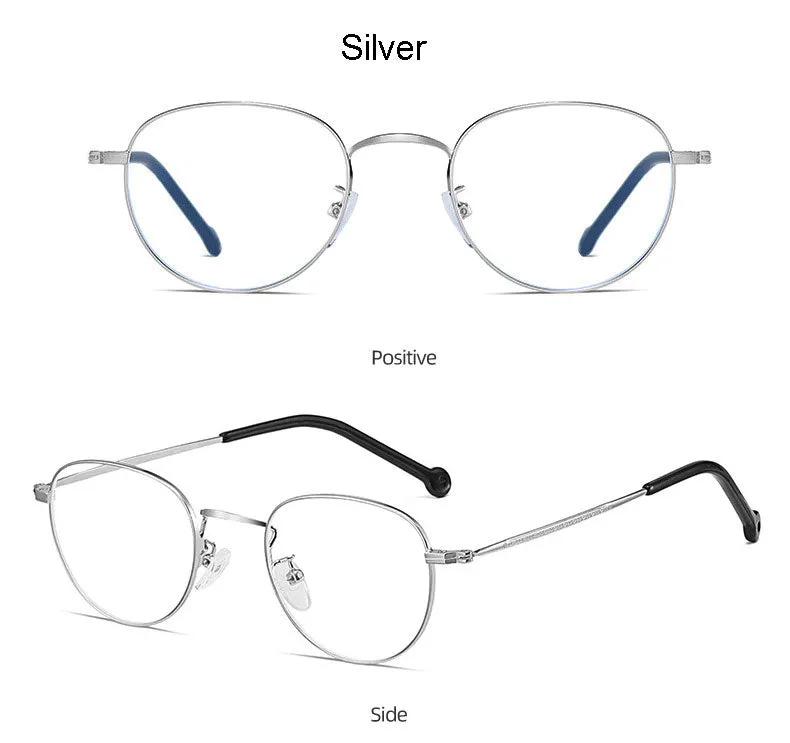 Hotony Unisex Full Rim Alloy Round Frame Eyeglasses 9957