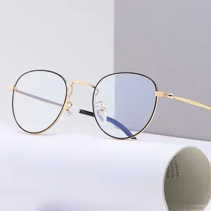 Hotony Unisex Full Rim Alloy Round Frame Eyeglasses 9957