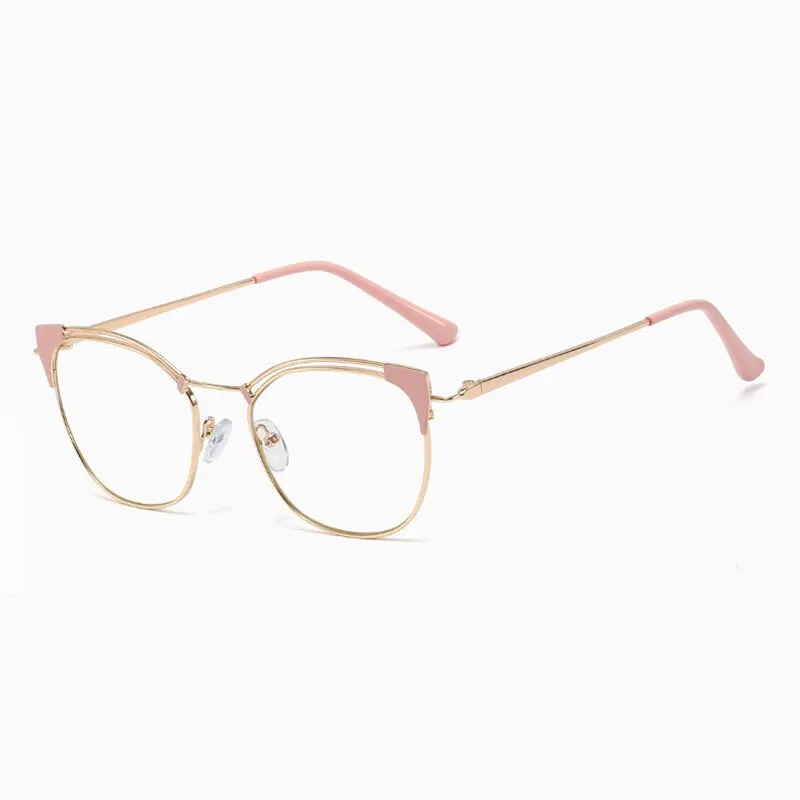 Hotony Unisex Full Rim Cat Eye Alloy Frame Eyeglasses L95537