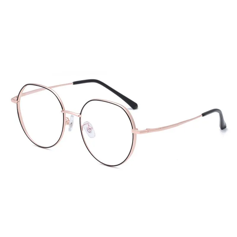 Hotony Unisex Full Rim Polygonal Round Titanium Frame Eyeglasses 1122