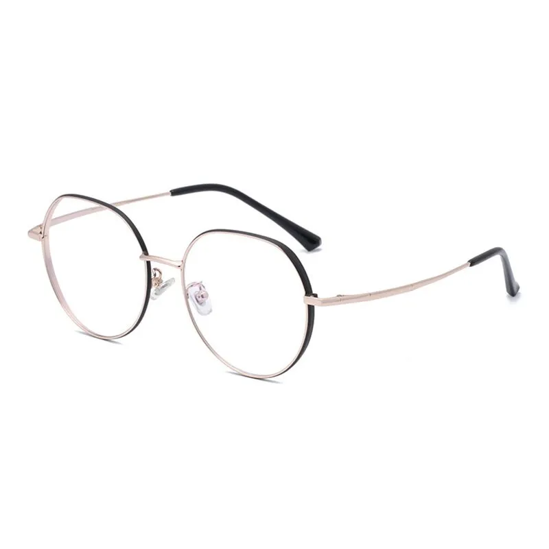 Hotony Unisex Full Rim Polygonal Round Titanium Frame Eyeglasses 1122