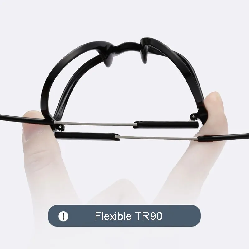 Hotony Unisex Full Rim Polygonal Square TR 90 Resin Frame Eyeglasses 60153