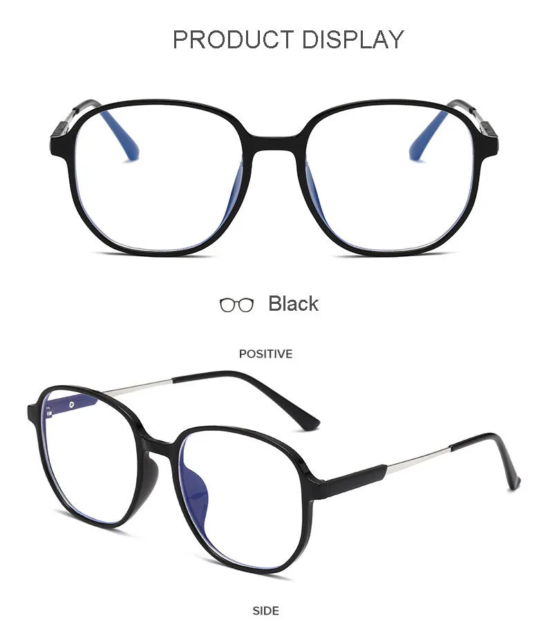 Hotony Unisex Full Rim Polygonal Square TR 90 Resin Frame Eyeglasses 60153
