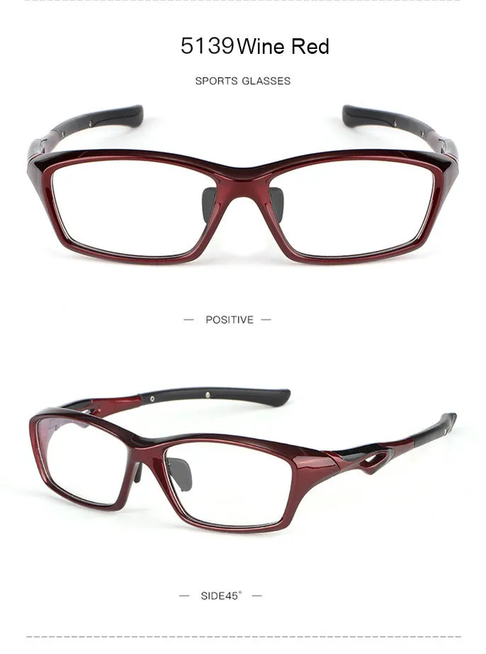 Hotony Unisex Full Rim Rectangular TR 90 Resin Sport Frame Eyeglasses 5139/40
