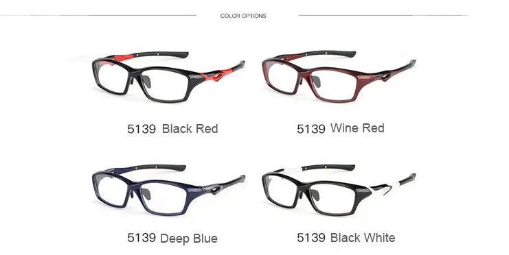 Hotony Unisex Full Rim Rectangular TR 90 Resin Sport Frame Eyeglasses 5139/40