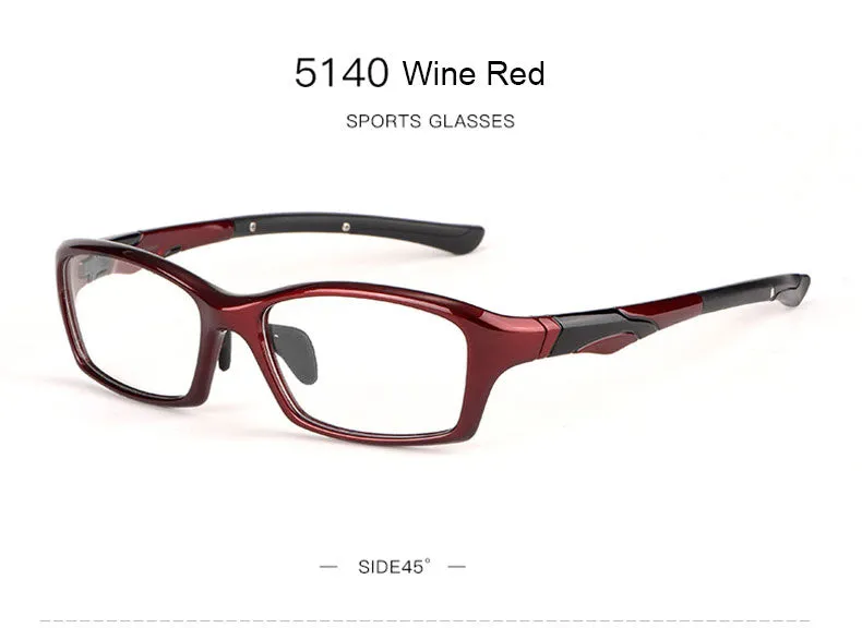 Hotony Unisex Full Rim Rectangular TR 90 Resin Sport Frame Eyeglasses 5139/40