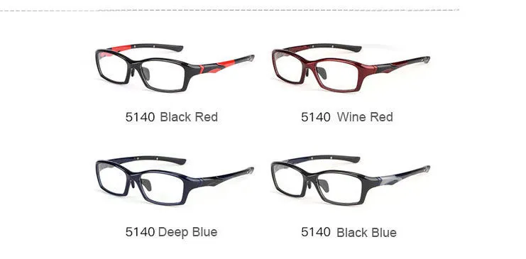 Hotony Unisex Full Rim Rectangular TR 90 Resin Sport Frame Eyeglasses 5139/40
