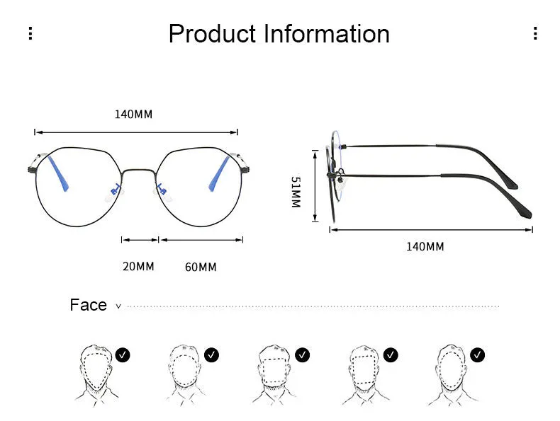 Hotony Unisex Full Rim Round Alloy Spring Hinge Frame Eyeglasses 66030