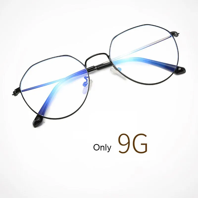 Hotony Unisex Full Rim Round Alloy Spring Hinge Frame Eyeglasses 66030
