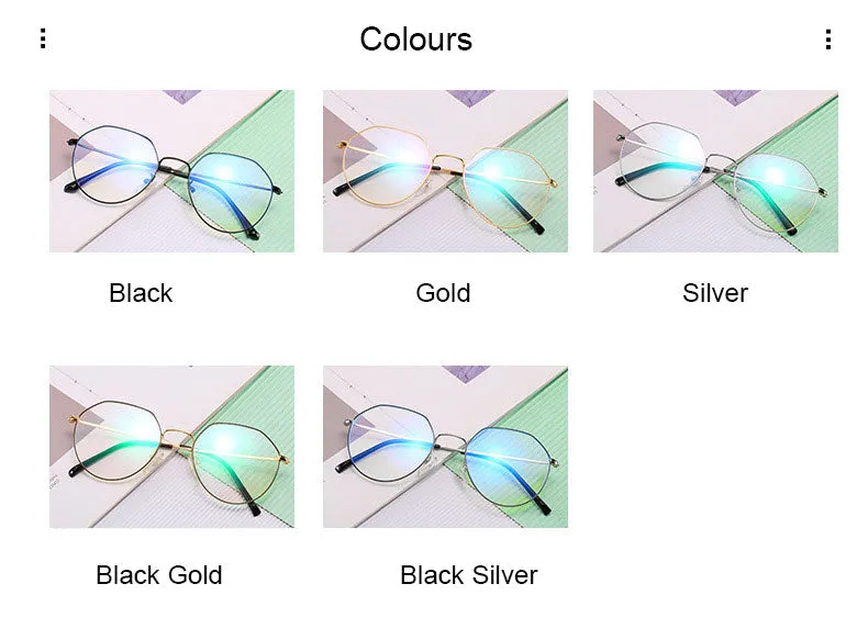 Hotony Unisex Full Rim Round Alloy Spring Hinge Frame Eyeglasses 66030