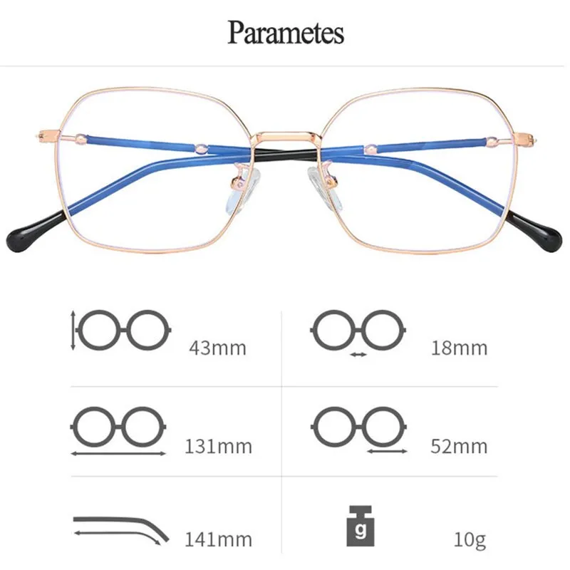 Hotony Unisex Full Rim Square Alloy Eyeglasses  Zy1917