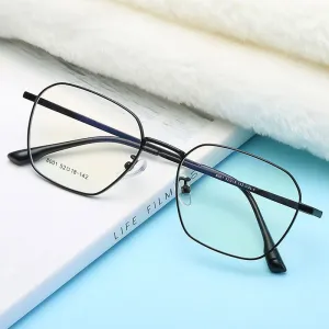 Hotony Unisex Full Rim Square Alloy Frame Eyeglasses 8001
