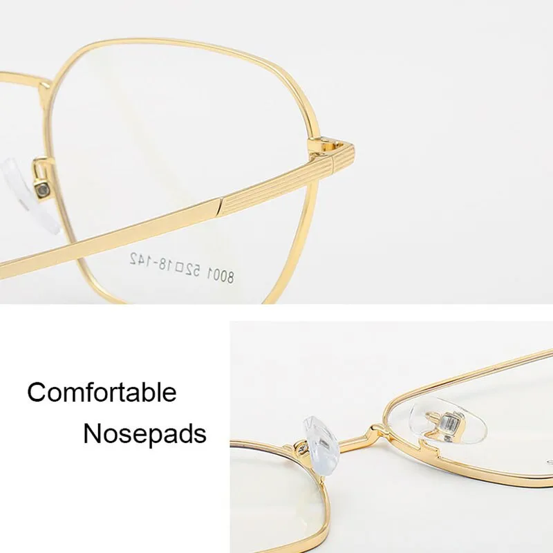Hotony Unisex Full Rim Square Alloy Frame Eyeglasses 8001