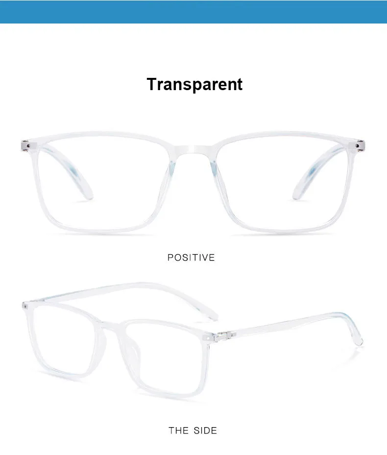 Hotony Unisex Full Rim Square TR 90 Resin Frame Eyeglasses 6633