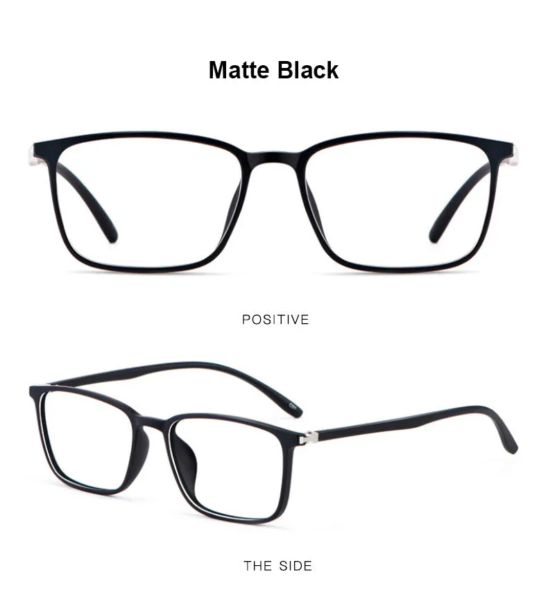 Hotony Unisex Full Rim Square TR 90 Resin Frame Eyeglasses 6633